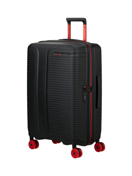 Samsonite Prodiver 69cm Expandable 8-Wheel Medium Spinner Suitcase, 86L, Black