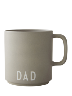 Design Letters Dad Favourite Cup with Handle, 250ml, Grey, Grey