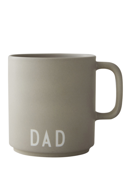 Design Letters Dad Favourite Cup with Handle, 250ml, Grey, Grey