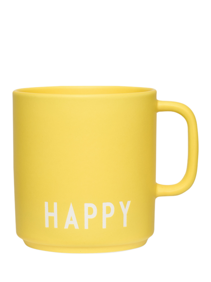 Design Letters Favourite Happy Mug, 250ml, Yellow, Yellow