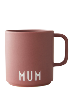 Design Letters Favourite Mum Handle Cup, 250ml, Dusty Pink, Dusty Pink