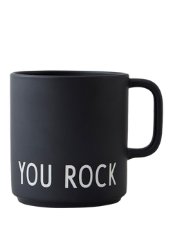 Design Letters Favourite You Rock Handle Cup, 250ml, Black, Black