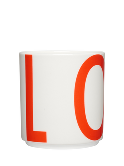 Design Letters XL Vintage Love Cup, 250ml, White / Red, White / Red