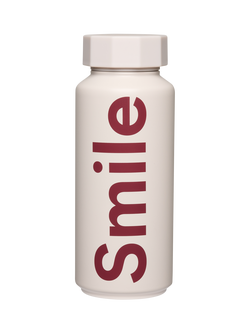 Design Letters Smile Drinks Bottle, 500ml, Red, Red