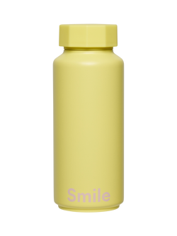 Design Letters Smile Drinks Bottle, 500ml, Yellow, Yellow