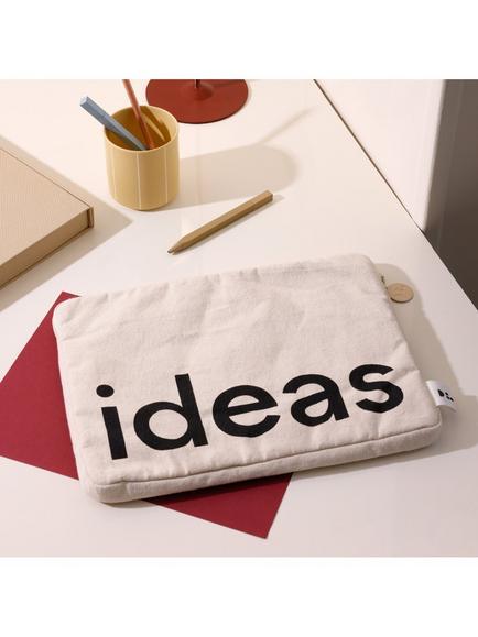 Design Letters Ideas Laptop Sleeve, Cream - view 2, Cream