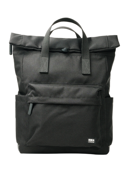 ROKA London Medium Canfield B Laptop Bag, Black, Black