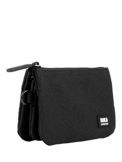 ROKA London Carnaby Zipped Canvas Wallet, Black - view 2, Black