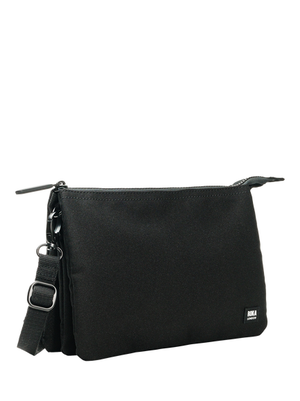 ROKA London Carnaby Crossbody Cash Bag, Black - view 2, Black
