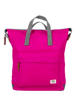 ROKA London Bantry Zip Top Backpack Bag, Candy Pink