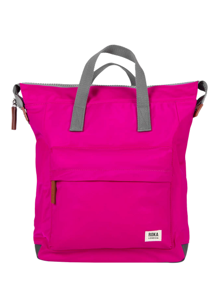 ROKA London Bantry Zip Top Backpack Bag, Candy Pink