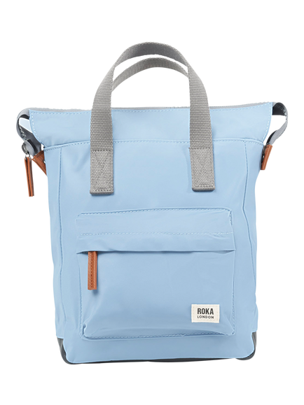 ROKA London Bantry Zip Top Backpack Bag, Retro Blue
