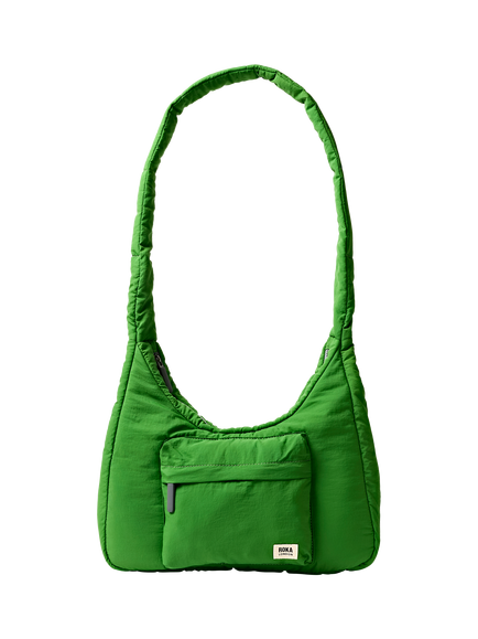 ROKA London Belsize Taslon Crossbody Bag, Lime