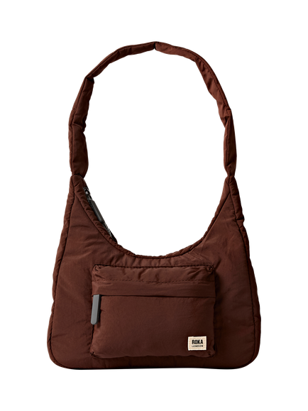 ROKA London Belsize Taslon Handbag, Chocolate
