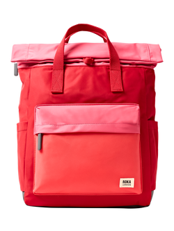 ROKA London Medium Canfield B Backpack, 15L, Red Tonal, Red Tonal
