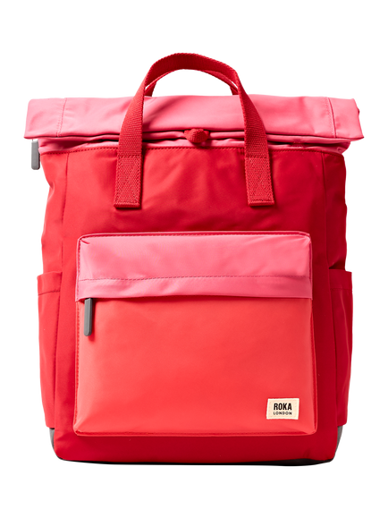 ROKA London Medium Canfield B Backpack, 15L, Red Tonal, Red Tonal