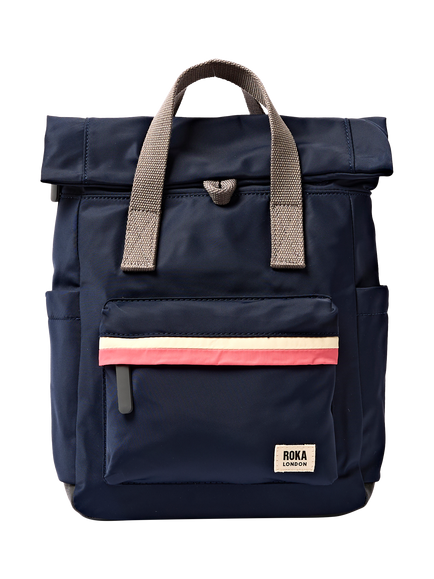 ROKA London Small Canfield B Backpack, 7L, Midnight Stripe, Midnight Stripe