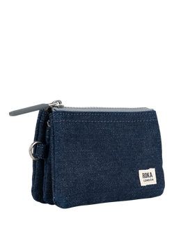 ROKA London Carnaby Zipped Wallet - view 2, Dark Denim