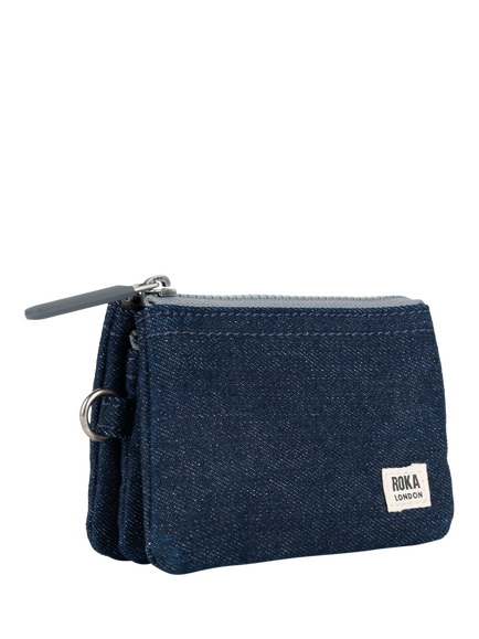 ROKA London Carnaby Zipped Wallet - view 2, Dark Denim