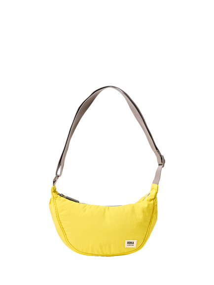 ROKA London Farringdon Taslon Half Moon Shoulder Bag, Passion Fruit