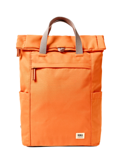 ROKA London Medium Finchley Backpack, 15L, Jaffa Orange