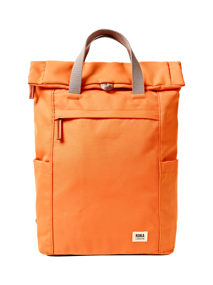 ROKA London Medium Finchley Backpack, 15L, Jaffa Orange