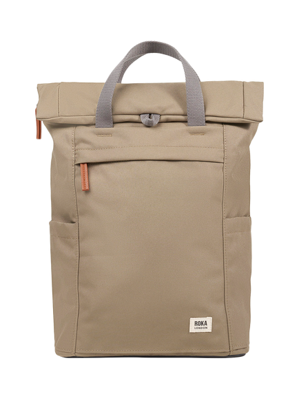 ROKA London Finchley Medium Backpack, 15L, Taupe, Taupe