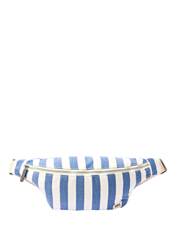 ROKA London Mill Hill Canvas Bum Bag, 2L, Denim/White