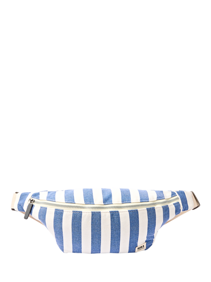 ROKA London Mill Hill Canvas Bum Bag, 2L, Denim/White