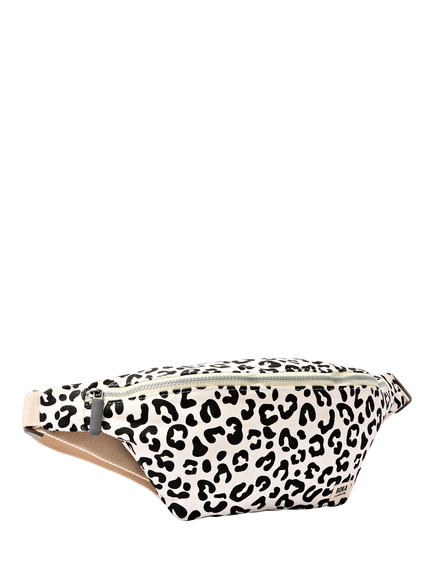 ROKA London Mill Hill Canvas Bum Bag, 2L - view 2, Black/White