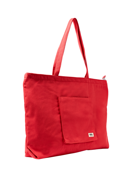 ROKA London Portobello Tote Bag, Scarlet - view 2, Scarlet