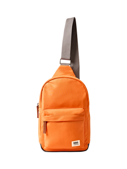ROKA London Willesden Recycled Nylon Sling Crossbody Bag, 4.5L, Jaffa Orange