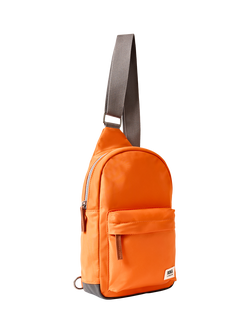 ROKA London Willesden Recycled Nylon Sling Crossbody Bag, 4.5L - view 2, Jaffa Orange