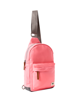 ROKA London Willesden Recycled Nylon Sling Crossbody Bag, 4.5L - view 2, Pink Lemonade