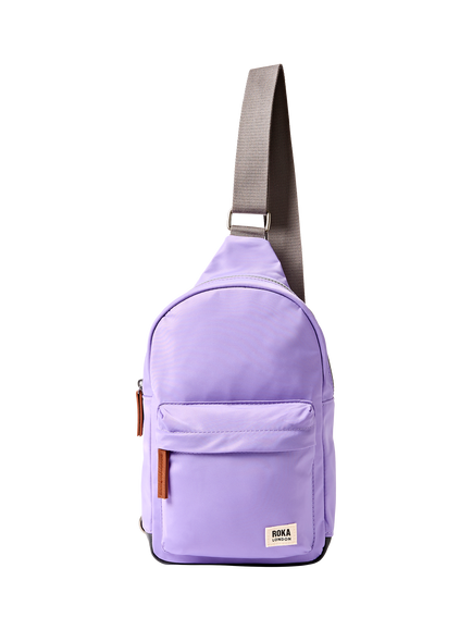 ROKA London Willesden Recycled Nylon Sling Crossbody Bag, 4.5L, Thistle Bloom