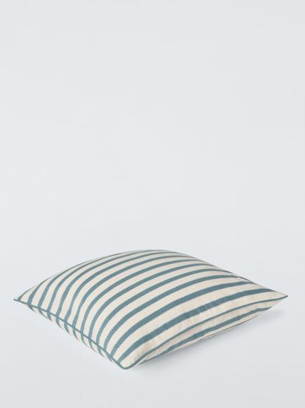 John Lewis Hampton Stripe Cushion - view 2, Blue