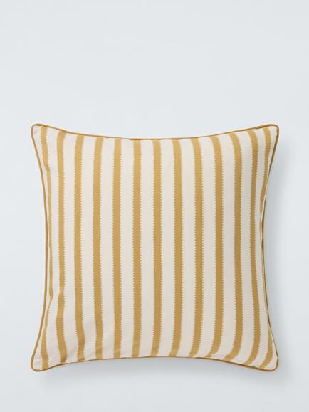 John Lewis Hampton Stripe Cushion, Ochre
