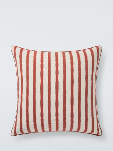 John Lewis Hampton Stripe Cushion, Sienna