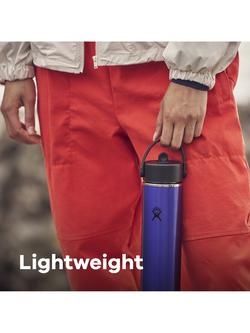 Hydro Flask Double Wall Vacuum Insulated Wide Mouth Flex Straw Cap Drinks Bottle, 709ml, Sapphire Blue - view 2, Sapphire Blue