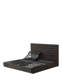 TEMPUR® OUTLET Arc™ Adjustable Disc Vectra Upholstered Bed Frame, Super King Size, Like New, Dark Grey, Dark Grey
