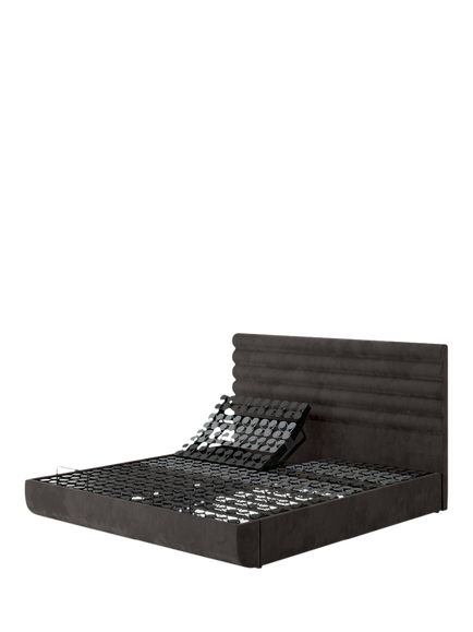 TEMPUR® OUTLET Arc™ Adjustable Disc Vectra Upholstered Bed Frame, Super King Size, Like New, Dark Grey, Dark Grey