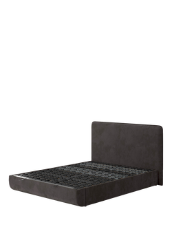TEMPUR® OUTLET Arc™ Ottoman Storage Disc Form Upholstered, Like New, Dark Grey, Dark Grey