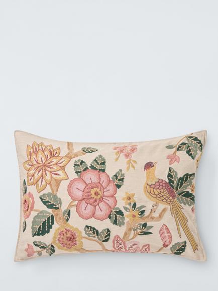 John Lewis Paradiso Rectangular Cushion, Pink, Pink