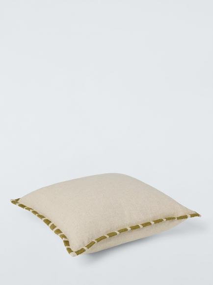 John Lewis Whipstitch Cushion - view 2, Green