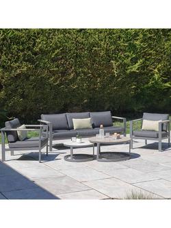 LG Outdoor Sanctuary 5-Seater Garden Lounging Set, Birch Grey - view 2, Birch Grey