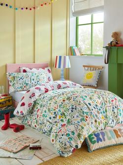 bluebellgray Kids' Garden Explorer Reversible Single Duvet Cover Set, Multi, Multi