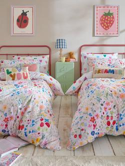 bluebellgray Kids' Secret Garden Reversible Single Duvet Cover Set, Multi, Multi