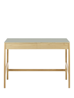 The Conran Shop Domus 2 Drawer Desk, 60cm, Oak, Oak Pebble