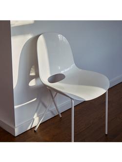 The Conran Shop Cross Leg Gloss Side Chair, White - view 2, Gloss White
