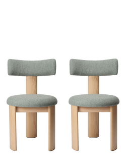 The Conran Shop Pip Dining Chair, Set of 2, Oak/Sage, Oak / Sage